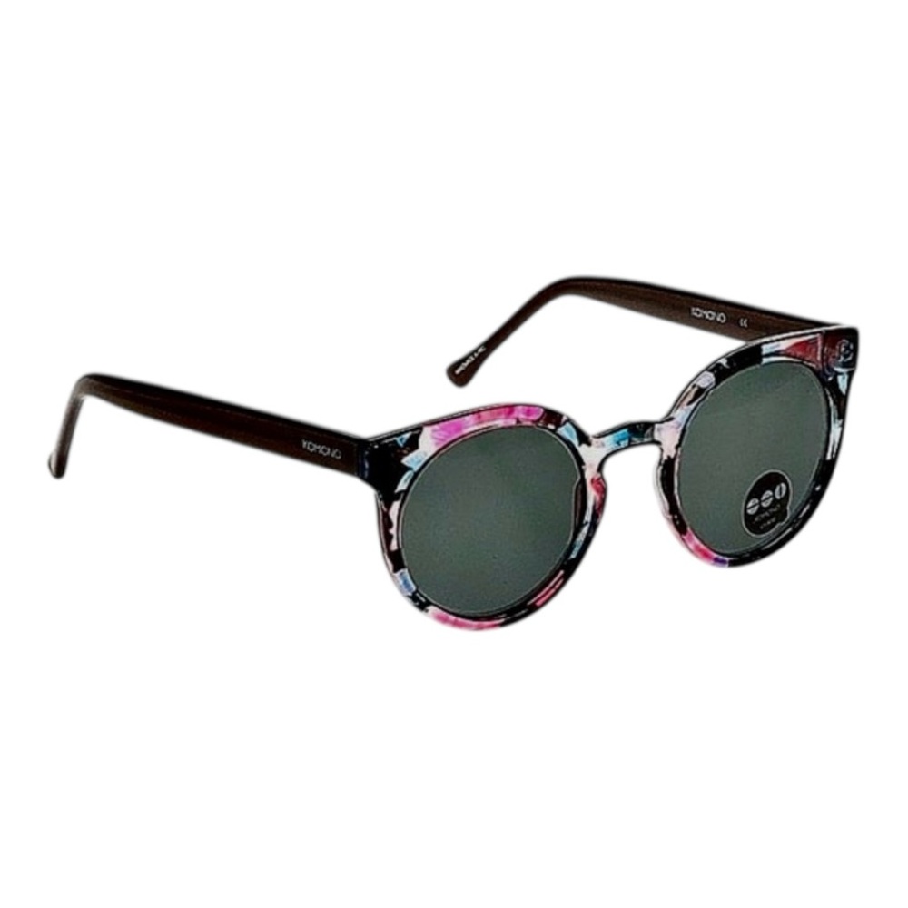 KOMONO Lulu Floral Sunglasses NEW black pink feminine cat eye Wing tip - Picture 3 of 15